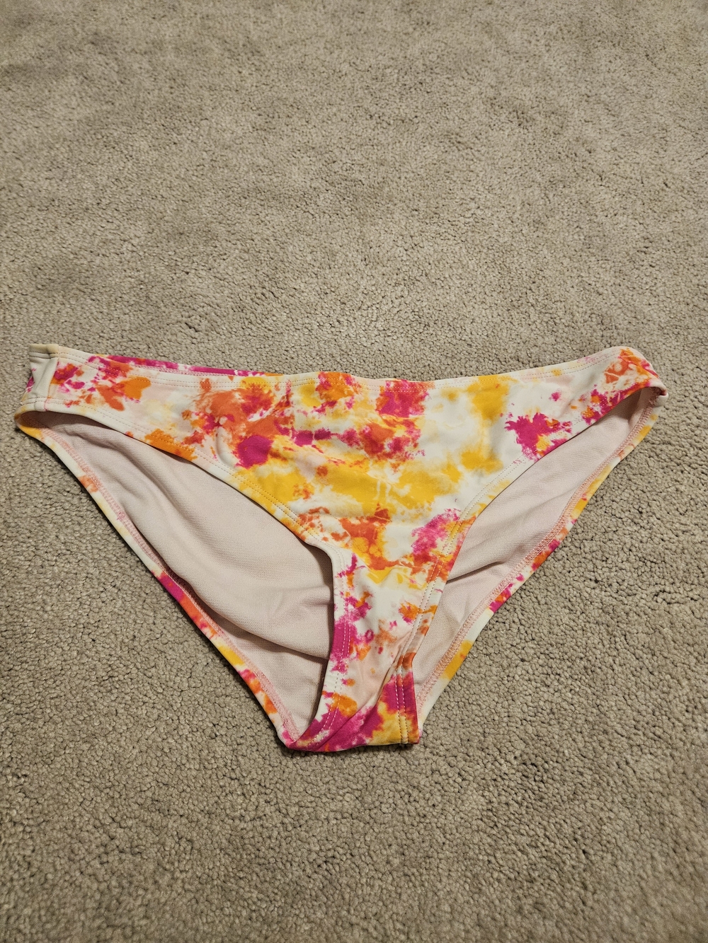 CALIFORNIA Tie-Dye Bikini Bottoms in Pink & Yellow